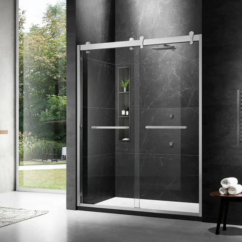 bathroom sliding glass shower doors