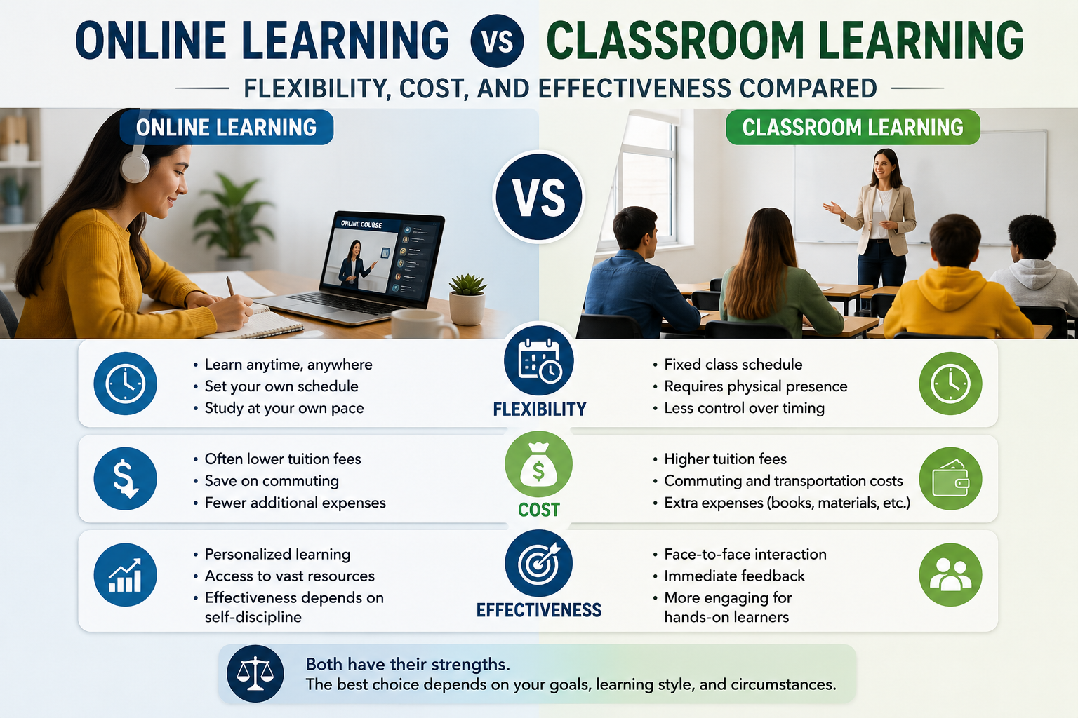 Online Learning vs Classroom Learning